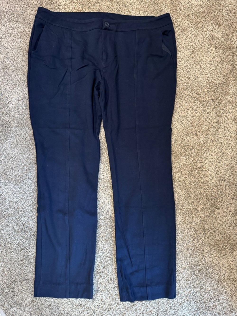 CAbi Navy Tailored Dress Pants